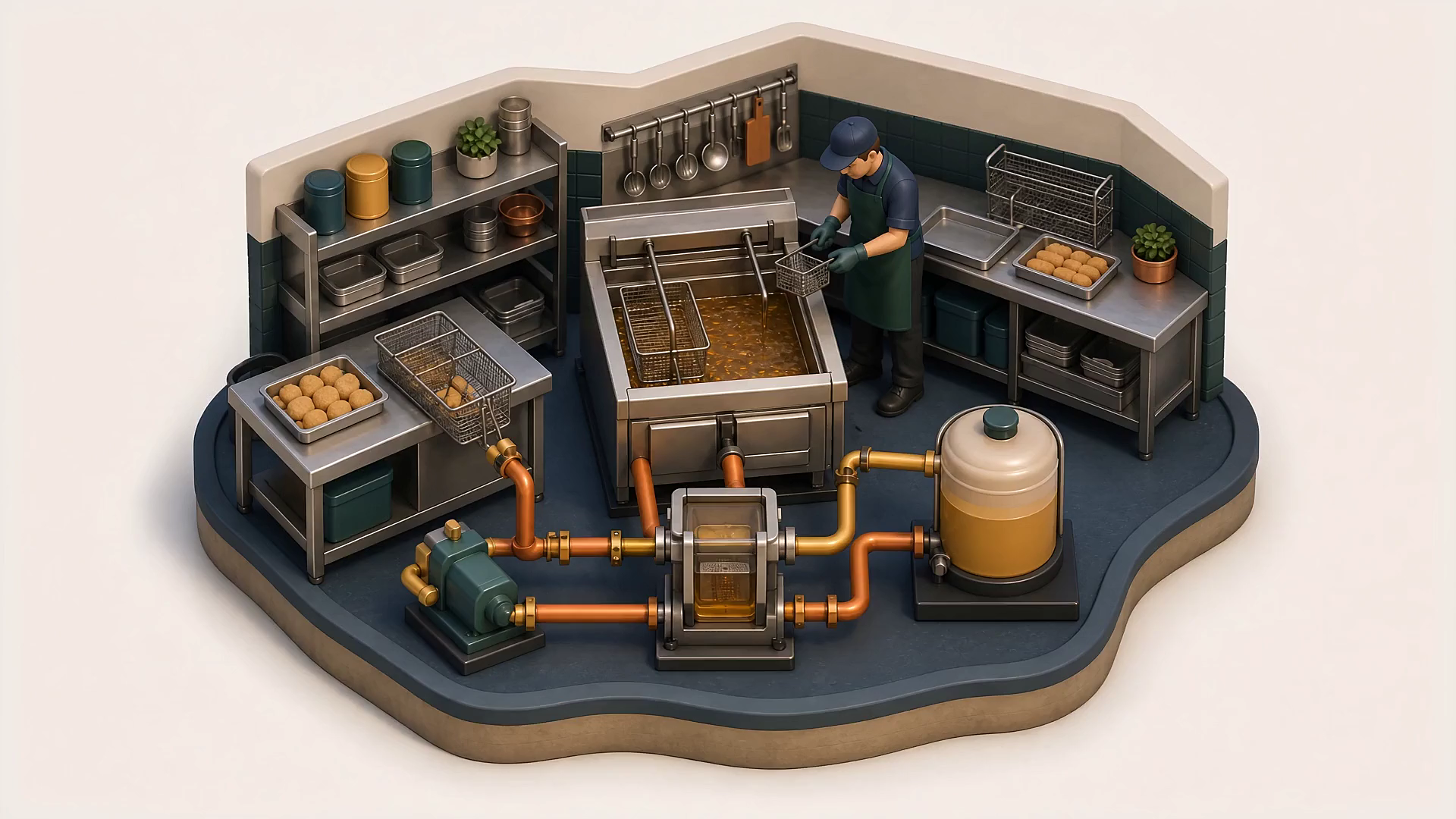 Clay diorama showing filtration and replenishment