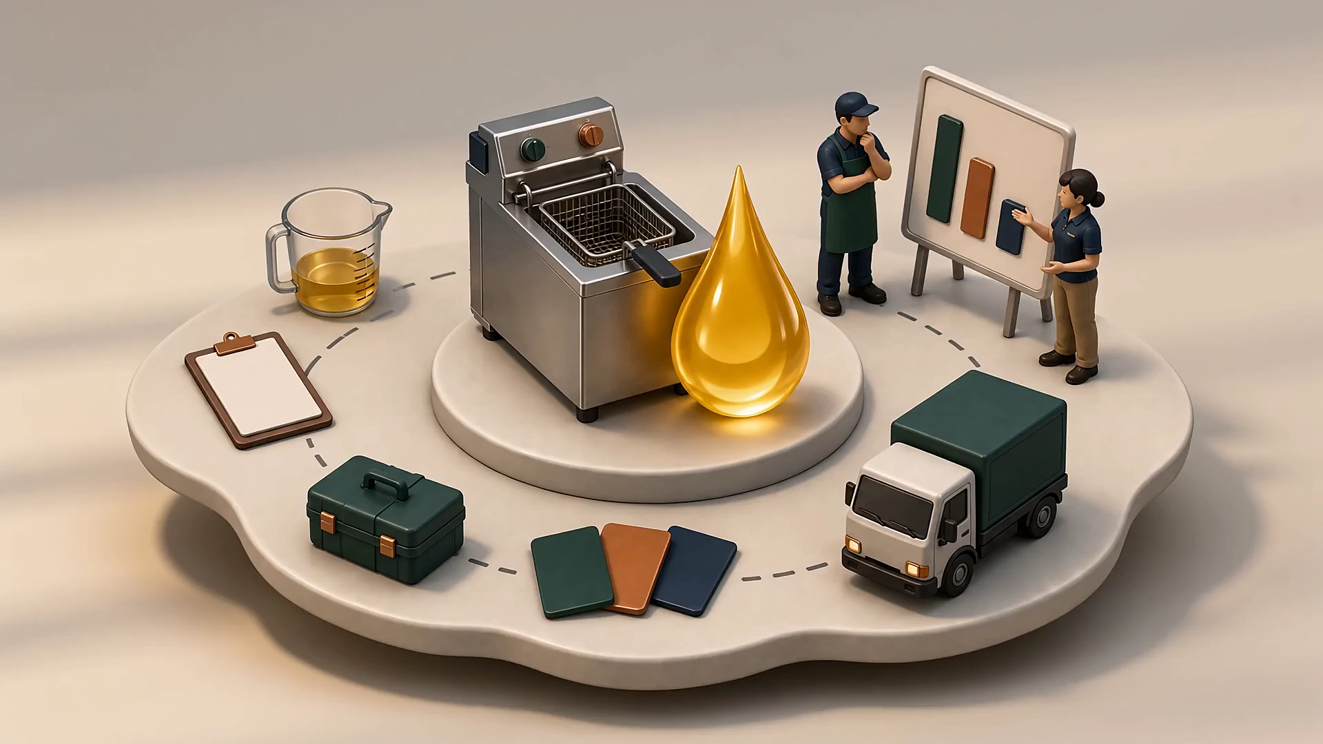 Clay diorama showing your business case
